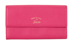 Gucci Swing Continental Wallet, Leather, Pink, 354496, DB, 3*